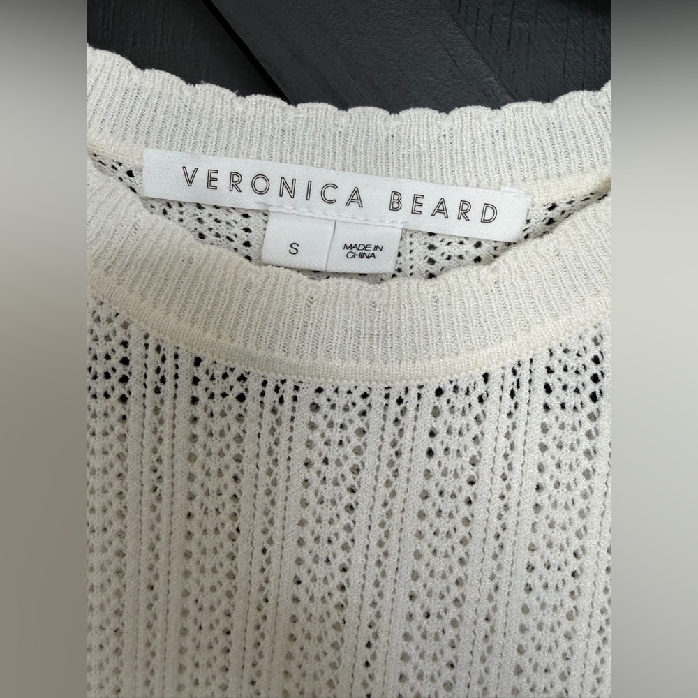Veronica Beard The Heti Knit Tank in Ivory, Size Small - Picture 3 of 6